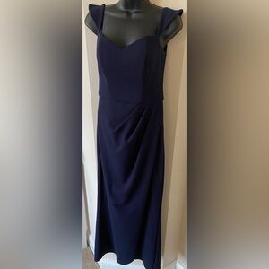 Anthropologie Rossi Crepe maxi dress in navy